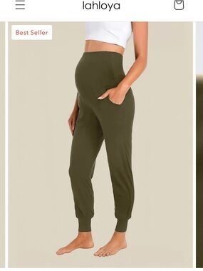 Olive Maternity Jogger Pants
